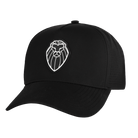 Black cap with white Undaunted Life Lion logo