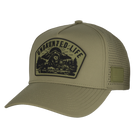 Green hat with UNDAUNTED LIFE patch