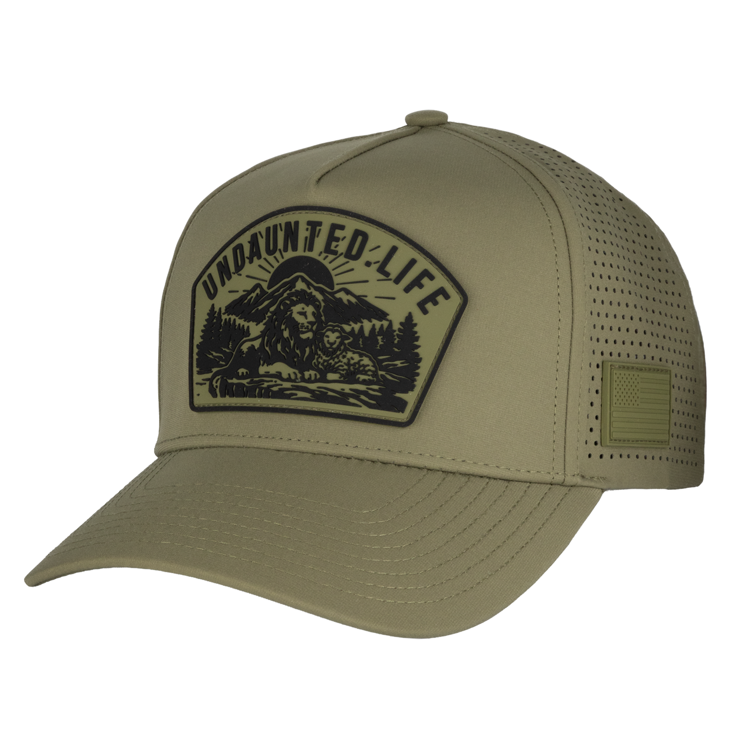 Green hat with UNDAUNTED LIFE patch