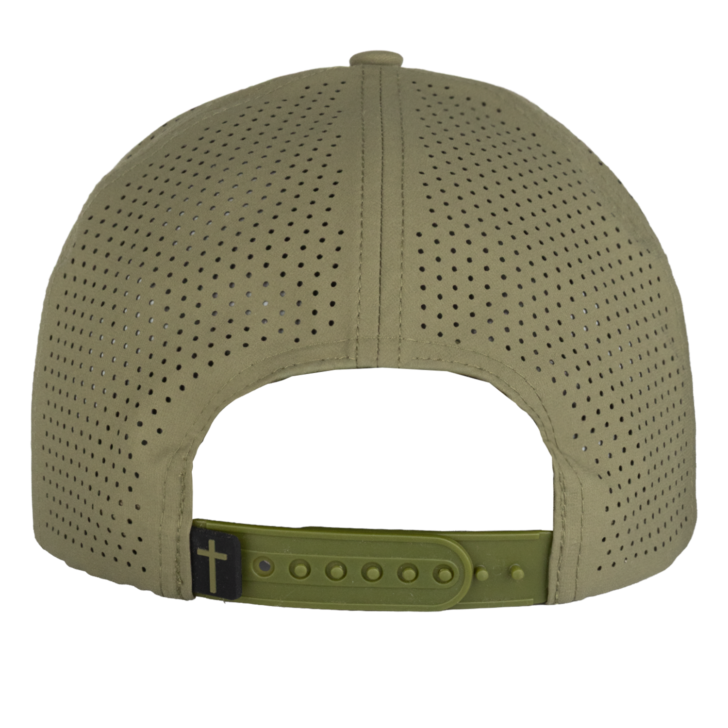 Rear view of green hat